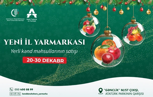 Bakıda Kənddən şəhərə Yeni il yarmarkası keçiriləcək
