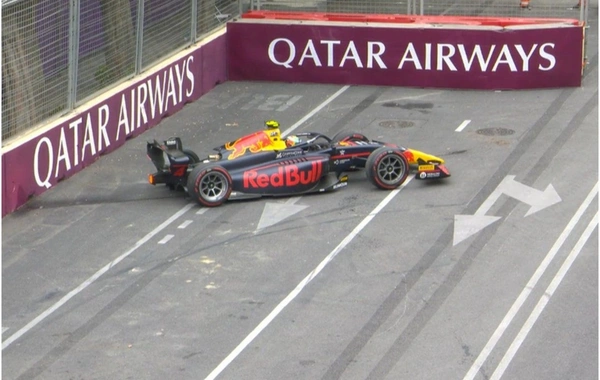 Arvid Lindblad was unable to complete the Formula 2 free practice in Baku