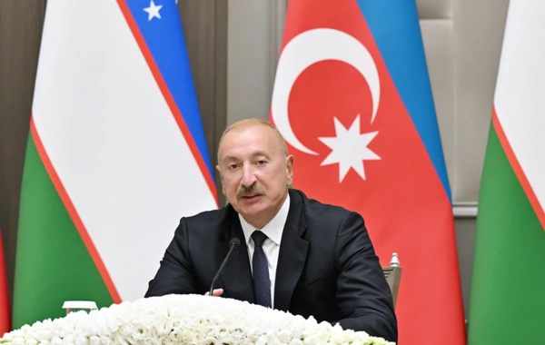 Azərbaycan və Özbəkistan prezidentləri mətbuata bəyanatlarla çıxış ediblər