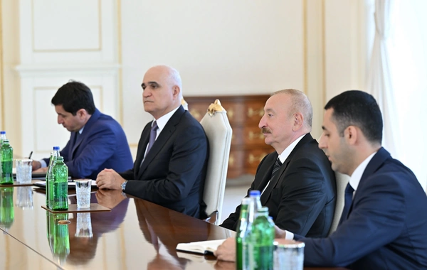 Prezident İlham Əliyev İran İslam Şurası Məclisinin sədrinin başçılıq etdiyi nümayəndə heyətini qəbul edib