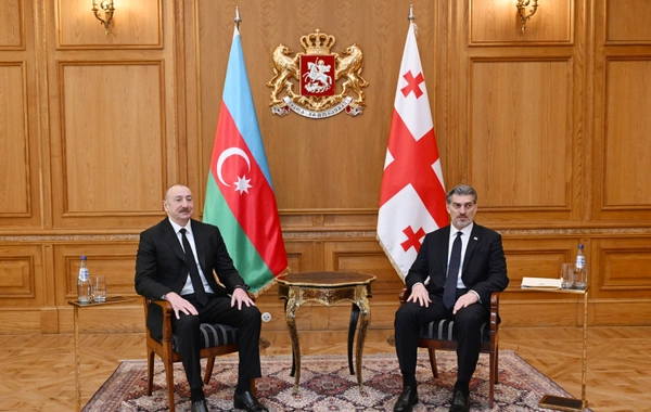 İlham Əliyevin Gürcüstanın Prezidenti ilə təkbətək görüşü olub