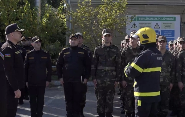 DYMX Neft Emalı Zavodunda yanğın-taktiki təlim keçirib