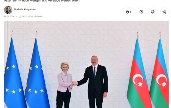 Alman mediası Azərbaycan qazının Almaniya və Avstriya bazarına ixracına geniş yer verib