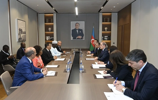Ceyhun Bayramov Pan-Afrika Parlamentinin prezidenti ilə görüşüb