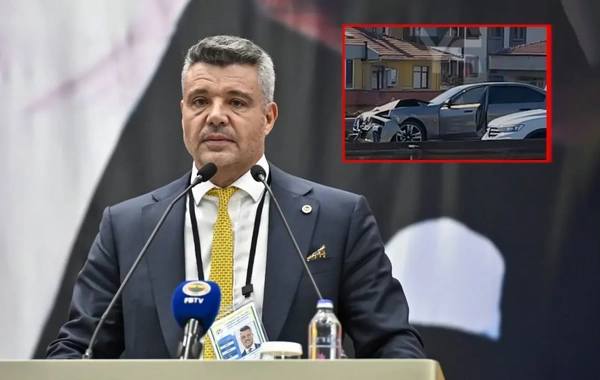 "Fənərbağça" klubunun prezidenti qəzaya düşüb - ANBAAN GÖRÜNTÜ