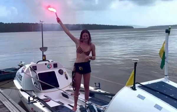 British woman crossed the Atlantic in a boat, setting three world records