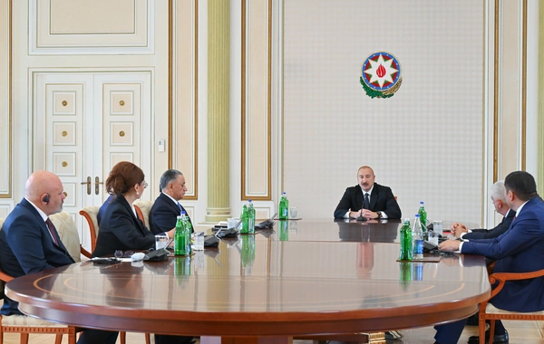 Prezident İlham Əliyev TDT-yə üzv ölkələrin təhlükəsizlik üzrə rəhbər şəxslərini qəbul edib