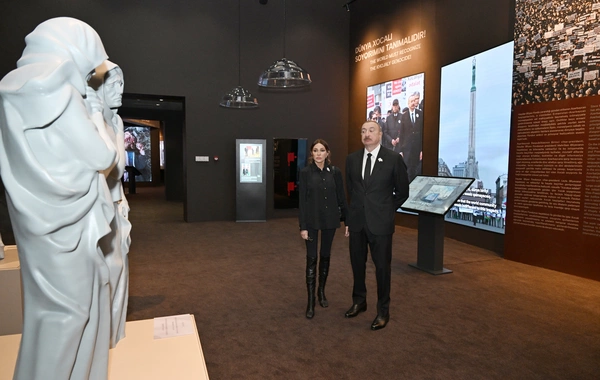 Prezident İlham Əliyev Xocalı Soyqırımı Memorialının açılışında iştirak edib