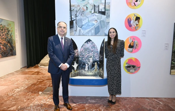 Leyla Əliyeva Tiranada Albaniya Prezidenti Bayram Beqay ilə görüşüb