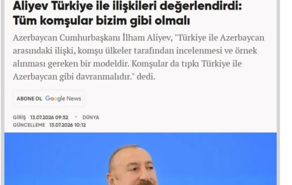 Azərbaycan Prezidentinin IV Şuşa Qlobal Media Forumundakı çıxışı Türkiyə mediasının diqqət mərkəzindədir