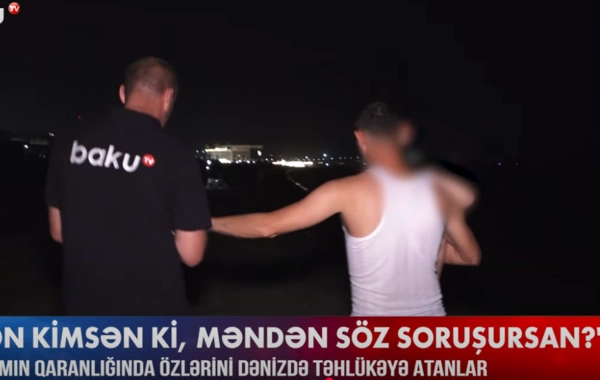"Əylənib istirahət edirik də..." - Gecə vaxtı dənizdə özlərini təhlükəyə atanlar