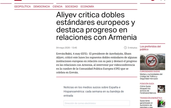 Dünya mətbuatı Azərbaycan Prezidentinin "Avropa Siyasi Birliyi"nin Zirvə toplantısındakı çıxışından yazır