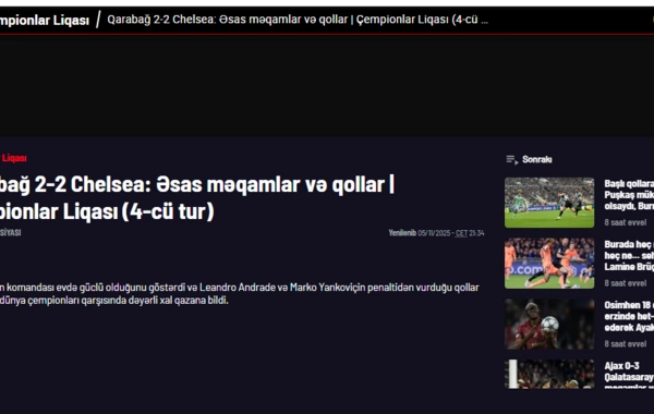 "Qarabağ" ingilislərə ŞOU GÖSTƏRDİ - Dünya bizdən DANIŞIR