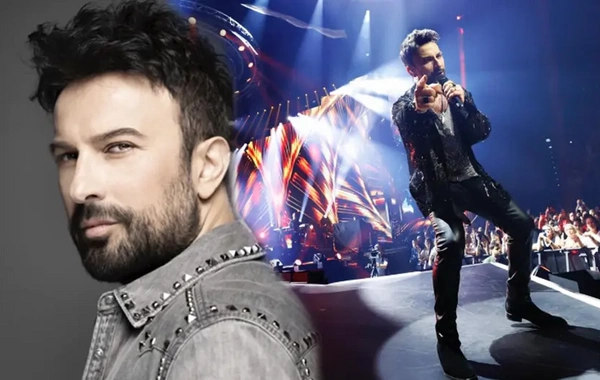 Səhnədə rəqs edən Tarkanın əlindən mikrofon düşdü