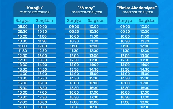 Kitab həvəskarlarının Bakı Ekspo Mərkəzinə xüsusi avtobuslar vasitəsilə gediş-gəlişi təmin ediləcək