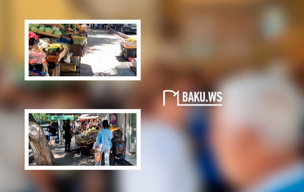 Bakıxanovda keçilməz küçə - Sakinlərin hərəkət etməli olduqları ərazidə şıdırğı alver gedir