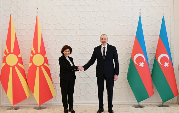 Presidents of Azerbaijan and North Macedonia made statements for the press