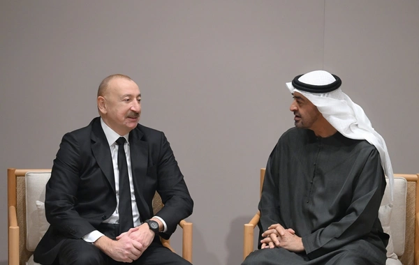 Əbu-Dabidə Azərbaycan Prezidenti İlham Əliyevin Birləşmiş Ərəb Əmirliklərinin Prezidenti ilə görüşü olub