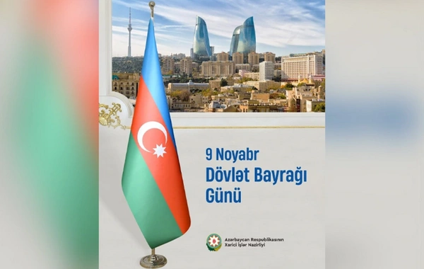 XİN: Üçrəngli bayrağımız Azərbaycanın zəngin tarixini və parlaq gələcəyini təcəssüm etdirir