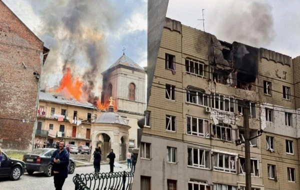 Lvovda yaşayış binaları vurulub: yaralılar var
