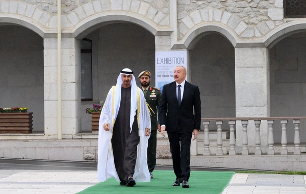 An official welcome ceremony for the UAE President was held in Shusha