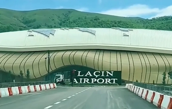 The opening ceremony of Lachin International Airport is taking place