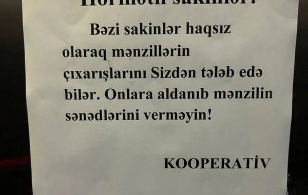 Yasamalda bina təhlükə altındadır: Sakinlər ölüm qorxusu ilə yaşayırlar