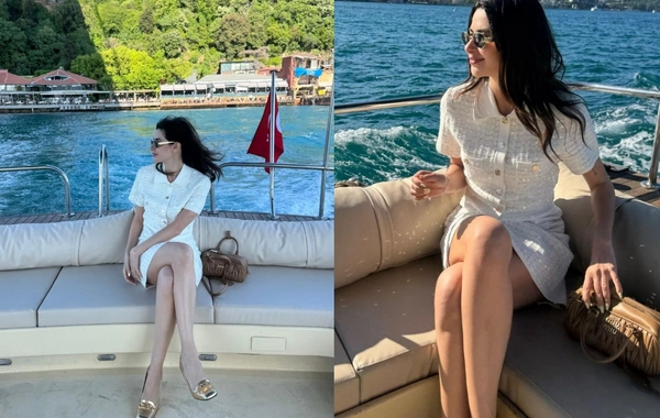 Azərbaycanlı aktrisanın lüks yaxtadakı istirahətindən GÖRÜNTÜLƏR