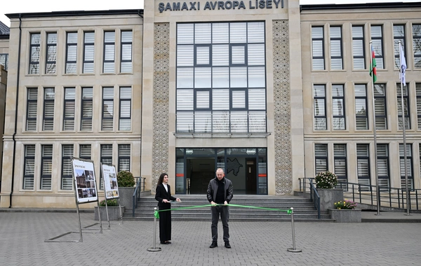 Prezident İlham Əliyev Şamaxı Avropa liseyinin yeni binasının açılışında iştirak edib