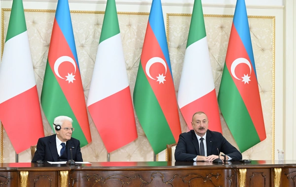 Azərbaycan və İtaliya prezidentləri mətbuata bəyanatlarla çıxış ediblər