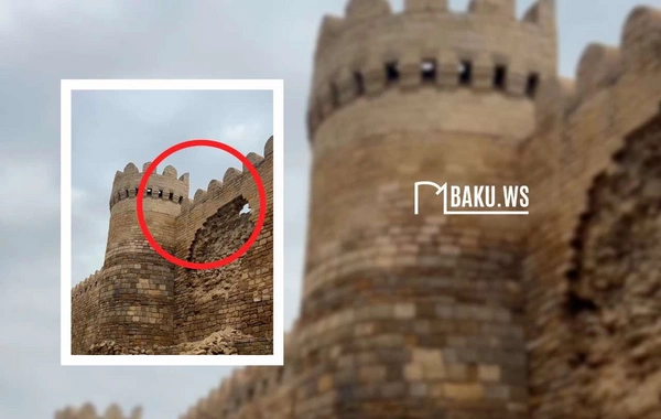 İçərişəhər qala divarında aşınmanın səbəbi yağıntılardır - RƏSMİ AÇIQLAMA