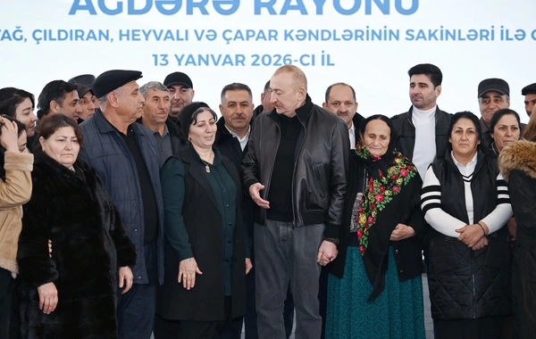 İlham Əliyev Ağdərədə Aşağı Oratağ, Çıldıran, Heyvalı və Çapar kəndlərinin sakinləri ilə görüşüb