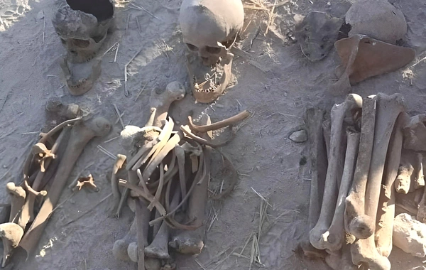 Ağdam şəhərində insan skeletinin qalıqları aşkar edilib