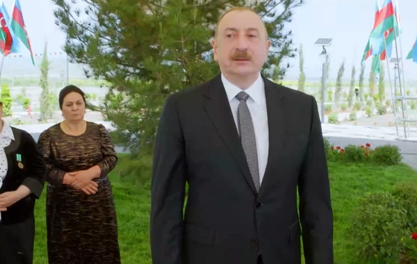 Ilham Aliyev was moved during a meeting with residents of the Kengerli village in the Agdam district
