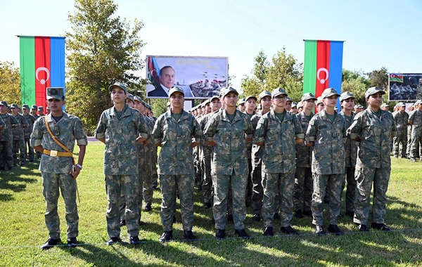 Heydər Əliyev adına Hərbi İnstitutda gənc kursantların andiçmə mərasimi keçirilib