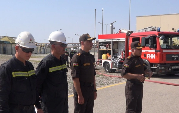 FHN Neft Emalı Zavodunda yanğın-taktiki təlim keçirib