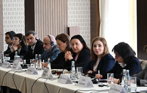 Hikmət Hacıyev Qəbələdə Azərbaycan və Ermənistan vətəndaş cəmiyyətlərinin nümayəndələri ilə görüşüb