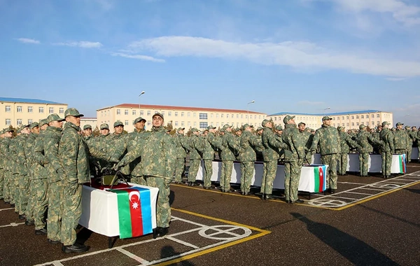 Azərbaycan Ordusunda andiçmə mərasimləri keçirilib