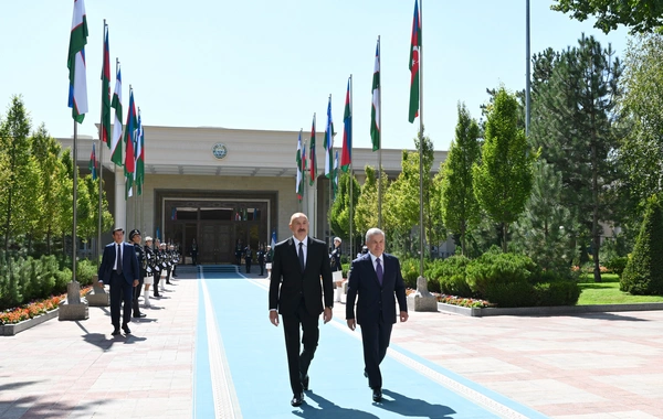 Daşkənddə Prezident İlham Əliyevin rəsmi qarşılanma mərasimi olub