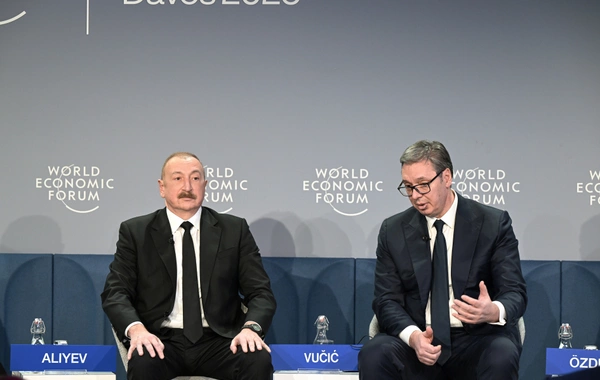 Prezident Davosda "Avrasiyanın iqtisadi özünəməxsusluğunun müəyyənləşdirilməsi" mövzusunda panel iclasında iştirak edib