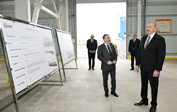 Ильхам Алиев принял участие в открытии завода по производству минеральной каменной ваты AZWOOL