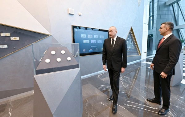 Prezident İlham Əliyev Mərkəzi Bankın yeni binasının açılışında iştirak edib