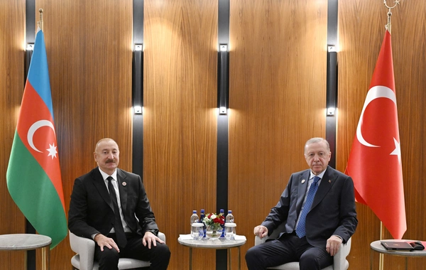 Prezident İlham Əliyevin Bişkekdə Türkiyə Prezidenti Rəcəb Tayyib Ərdoğanla görüşü olub