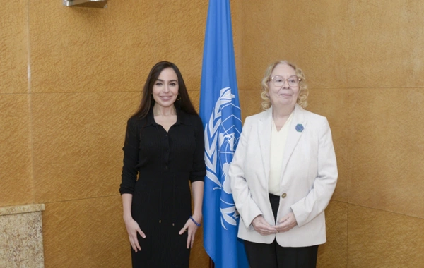 Leyla Əliyeva BMT-nin Cenevrədəki ofisinin baş direktoru ilə görüşüb