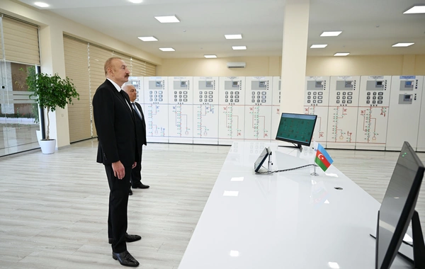 İlham Əliyev "Yeni Səngəçal" yarımstansiyasının açılışında iştirak edib
