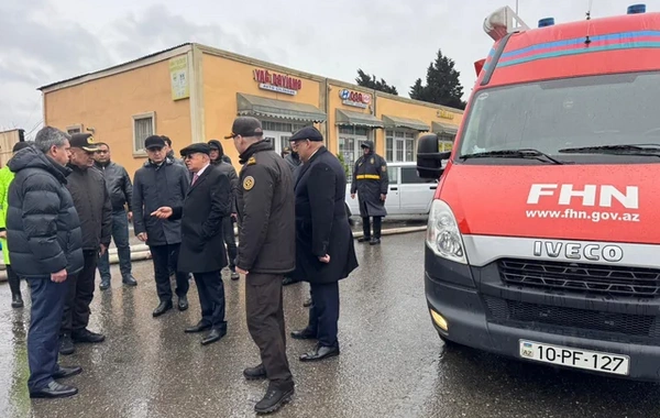 Kəmaləddin Heydərov Keşlədə suyun təsirinə məruz qalmış əraziyə gedib