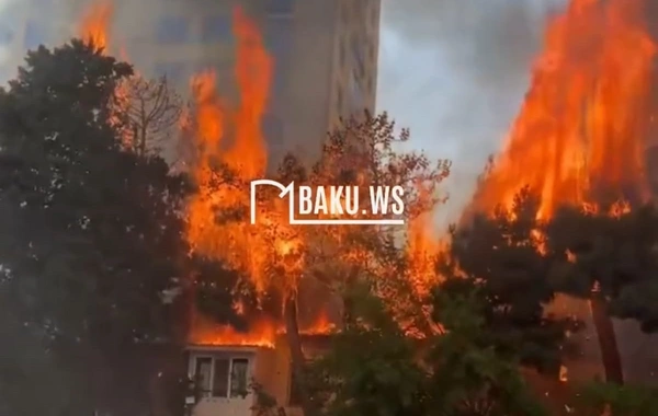 Bakıda yaşayış binasında yanğın söndürülüb