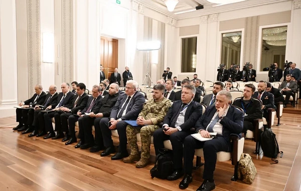 Президенты Азербайджана и Украины выступили с заявлениями для прессы - ФОТО