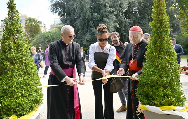 Мехрибан Алиева приняла участие в церемонии открытия проекта реставрации катакомб Святой Коммодиллы в Ватикане