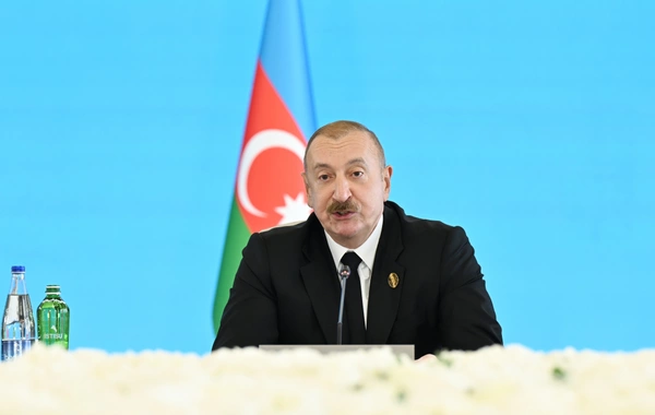 Президент Ильхам Алиев выступил на XII саммите Совета глав государств ОТГ